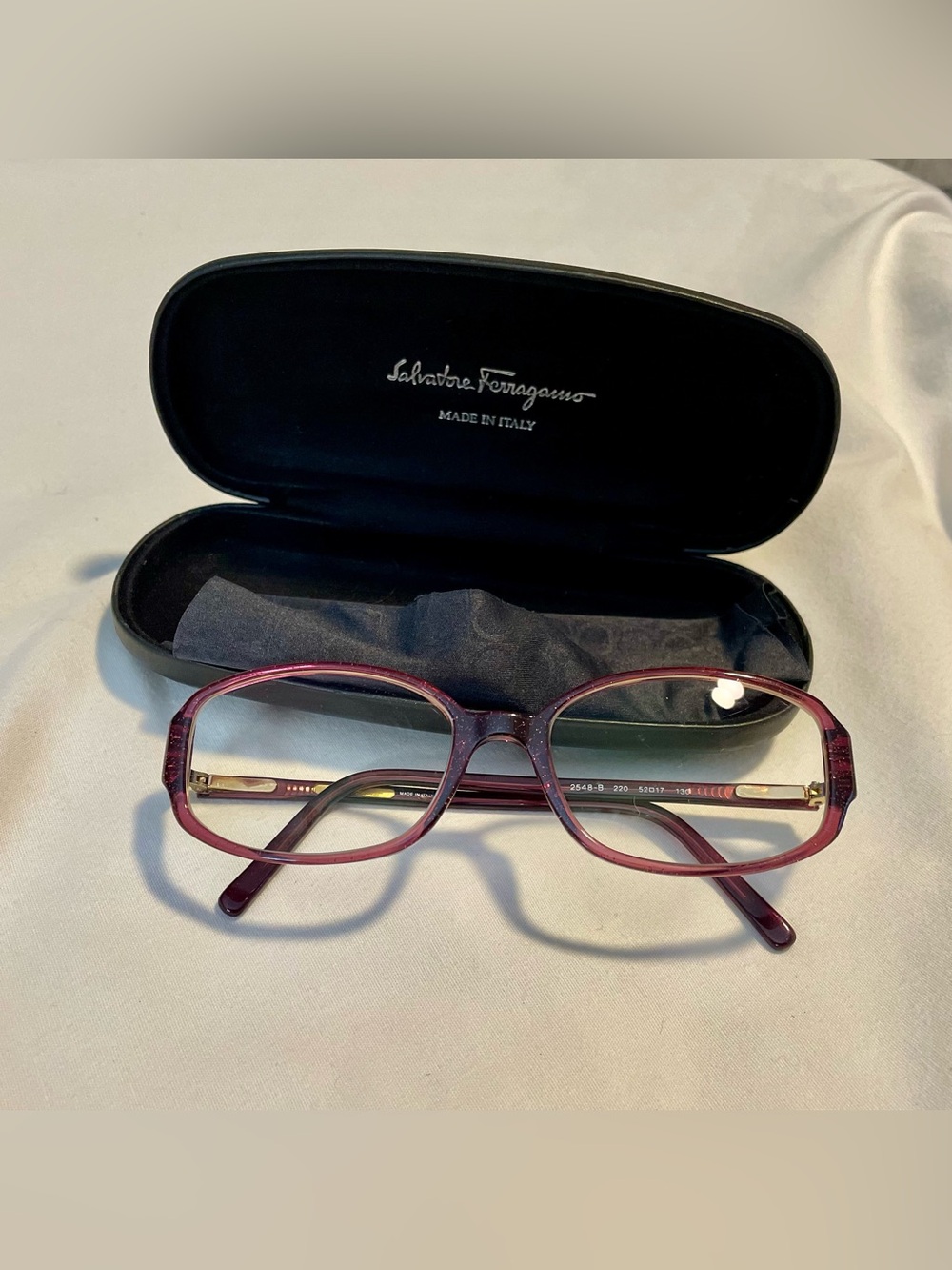 Salvatore Ferragamo Frames ONLY - Maroon Eyeglass FRAMES 2548B 220 52017 130